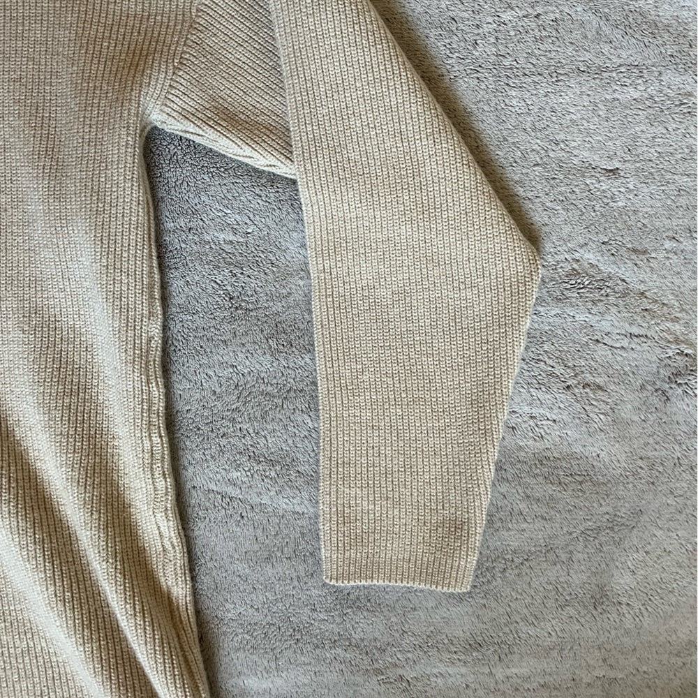 Cream Long Sleeve Turtle Neck Knit Sweater - Picture 2 of 8